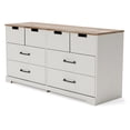 thumbnail image 3 of Signature Design by Ashley Vaibryn Contemporary 6 Drawer Dresser, White & Wood Grain, 3 of 7