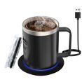 thumbnail image 1 of Juego Calentador Eléctrico de Tazas de Café | Taza de Acero Inoxidable con Base de Calentamiento y Tapa, Inteligente para Calentar Leche,, 1 of 15