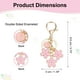 thumbnail image 2 of Llave de Encanto de Flor Rosa Uxcell, Llavero Enameled Inicial Floral Lindos para Mujeres Accesorios de Bolsa, 2 of 6