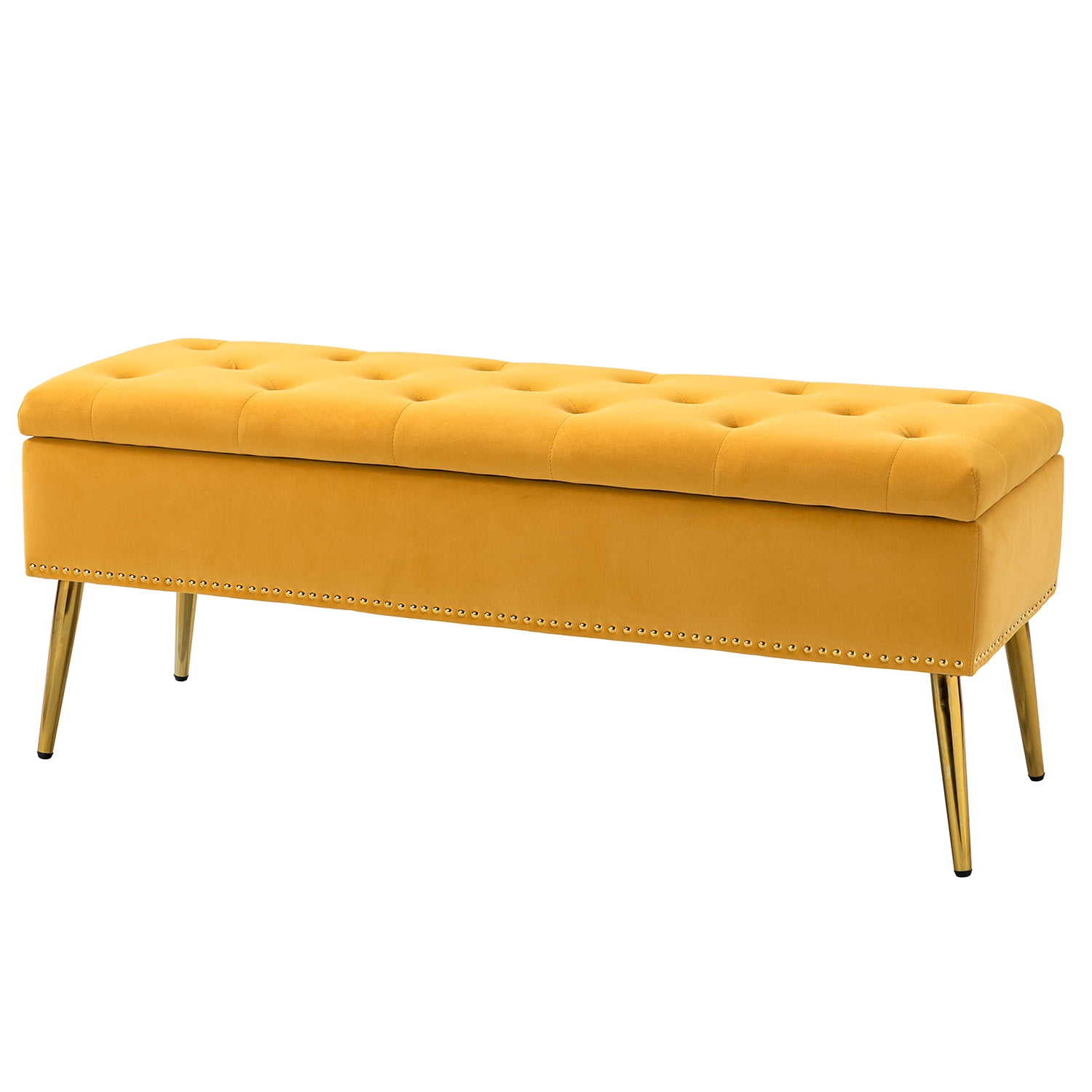 Mustard ottoman bench deals