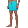 thumbnail image 4 of Unique Bargains Men's Vacation Solid Color Drawstring Elastic Waist Swim Short Blue 30, 4 of 5