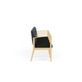 thumbnail image 2 of Amherst Wood Reception 4 Seat Tandem Seating / Natural Wood / Dark Gray / Black, 2 of 5