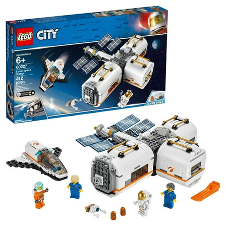LEGO City Space Lunar Space Station 60227 Building Set with Toy Shuttle