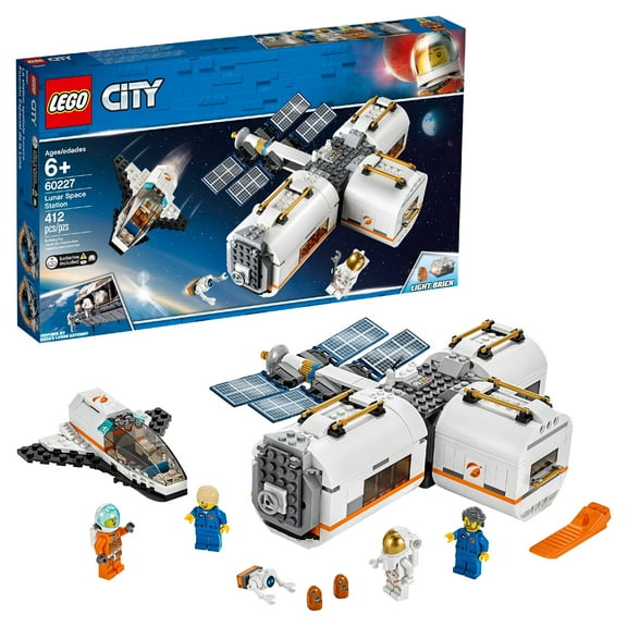 LEGO City Space Lunar Space Station 60227 Building Set with Toy Shuttle