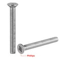 thumbnail image 3 of Unique Bargains M3x25mm Flat Head Machine Screws, Phillips Cross Screw, 304 Stainless Steel, Fasteners Bolts 100Pcs, 3 of 4