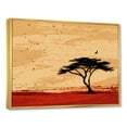 thumbnail image 3 of Designart "Harmony of African Trees I" Extra Large Floral Framed Wall Art - Global Orange Tree African Entryway Framed Wall Art, 3 of 7