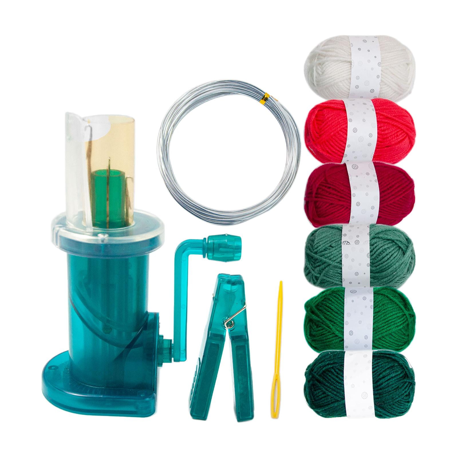 Easy Knitter Manual Spool Knitter Household Embellishment Rope Braider Mill Machine Knitting Tool for Bracelet Adult Sweaters 6 Colors Yarn green