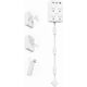 thumbnail image 1 of Short Power Strip 2FT - Flat Wall Extension Cord with 4AC Outlet and 3 USB Ports(1 Type C), Multi Plug Outlet Extender Small Surge Protector for Home Office Dorm, White, 1 of 8