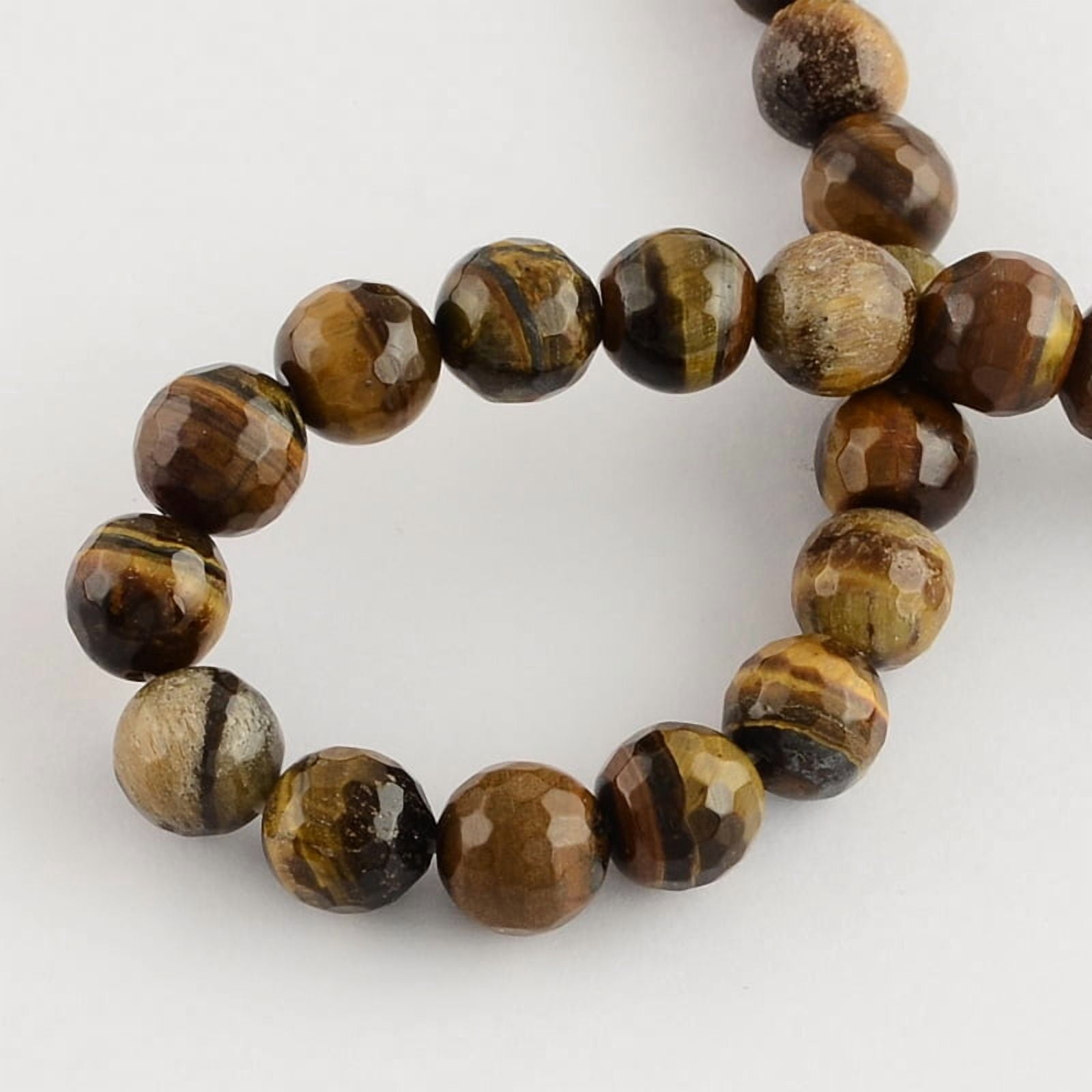10strands Tiger Eye Round Bead Strands Faceted 4mm Hole: 1mm about 100pcs/strand 14.9 inch
