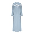 thumbnail image 5 of LIaqionyy Women's Nightgown Comfortable Nightshirt Long Sleeve Pajama Dress Soft Loungewear Sleepwear, 5 of 7