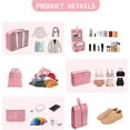 thumbnail image 3 of 9 Set Packing Cubes for Suitcases, Luggage Organizers with 4 Compressible Packing Cubes, Shoe Bag, Underwear Cube, Cable Organizer & Laundry Bag, Pink, 3 of 7
