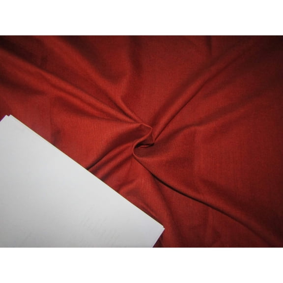 Silk linen fabric Brick Red color 54" wide [ 85% silk 15% linen]