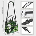 thumbnail image 4 of ZNDUO Reusable Lunch Box, Adjustable Shoulder Strap Vintage Green Flower Pattern Lunch Bag, 4 of 8
