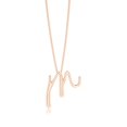thumbnail image 1 of Angara Natural Lowercase "M" Initial Pendant in 14K Rose Gold for Women, 1 of 4
