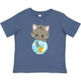 thumbnail image 3 of Inktastic Cute Cat, Little Cat, Kitty, Kitten, Fish Bowl Girls Baby T-Shirt, 3 of 5