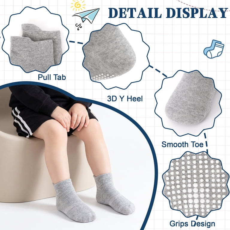 Tphon Non-Slip Toddler Grip Socks 12-Pair Pack photo 3