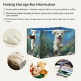 thumbnail image 5 of 1-Pack Square Closet Organizers with Handles Open Basket Bins The Dog Is Running Storage Basket for Home Office, 5 of 7