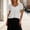 Tops-57White, variant on Babydoll Tops for Women Sweetheart Neck Short Puff Sleeve Crop Tops Lightweight Textured Fabric Ruffle Trim Casual Summer Shirts Party Wear White M