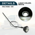 thumbnail image 5 of Unique Bargains Truck LED Trailer Lights 12V Plastic Round Waterproof Marker Lights White 10 Pcs, 5 of 6
