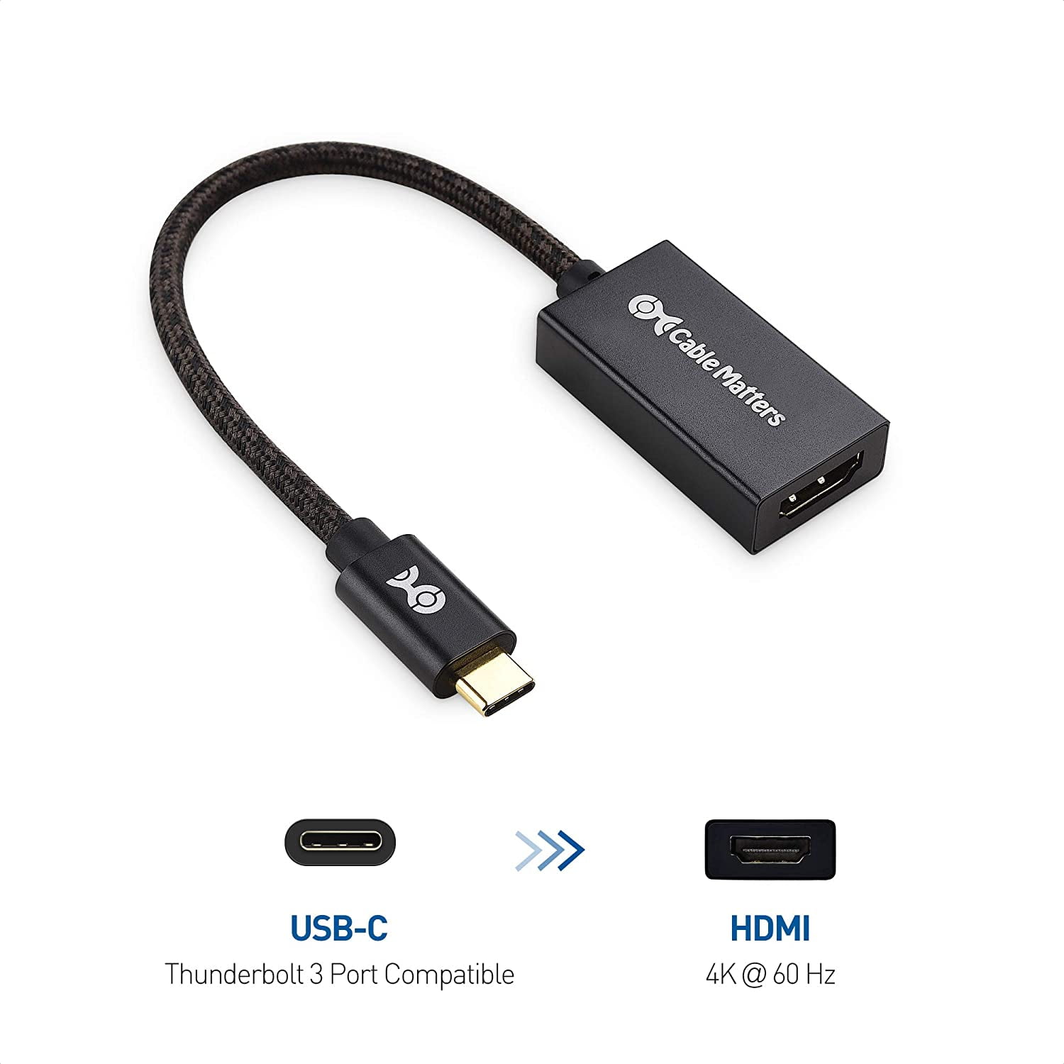 Cable Matters Dual Monitor USB C Hub (USB C Dock) With 2X 4K DP, 2X USB 2.0,fast Ethernet, And 60W Charging For Windows - Thunderbolt 3 Port Compatible