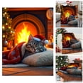 thumbnail image 2 of Christmas Cat Blanket Winter Warm Soft Cozy Throw for Holiday Festive Home, 2 of 7