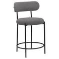 thumbnail image 3 of Viola Boucle Upholstered Counter Chair Grey (Set of 2), 3 of 11