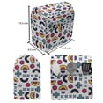 thumbnail image 5 of Colorful Lounger Chair Bag, Memphis Style Geometric Composition with Half Circles Plus Sign Dots and Squares, High Capacity Storage with Handle Container, Lounger Size, Multicolor, by Ambesonne, 5 of 5