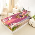 thumbnail image 4 of Erosebridal Cute Easter Bunnies Kid Twin Sheet Sets, Flower Floral Bedding, 3pcs, 4 of 5