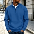 thumbnail image 2 of Mineart Men Quarter Zip Pullover 1/4 Zip Mock Neck Fleece Sweatshirt Long Sleeve Tops, 2 of 7