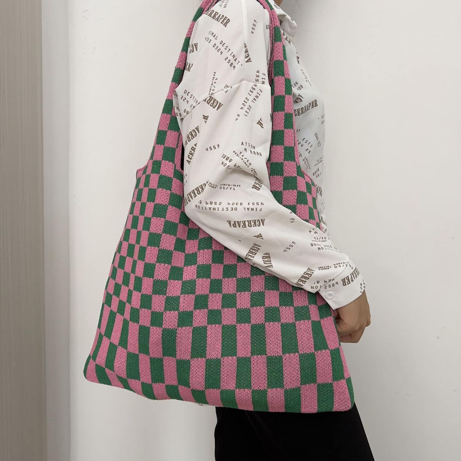 Kukuzhu Y2k Aesthetic Tote Bag Aesthetic Y2k Bag Crochet Tote Bag Aesthetic Tote Bags Aesthetic Y2k Purse
