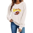 thumbnail image 5 of Xdegoge Football Sweatshirts for Women Game Day Funny Graphic Pullover Cute Print Football Season Pullovers Fashion Casual Long Sleeve Crewneck Sweatshirt, 5 of 6