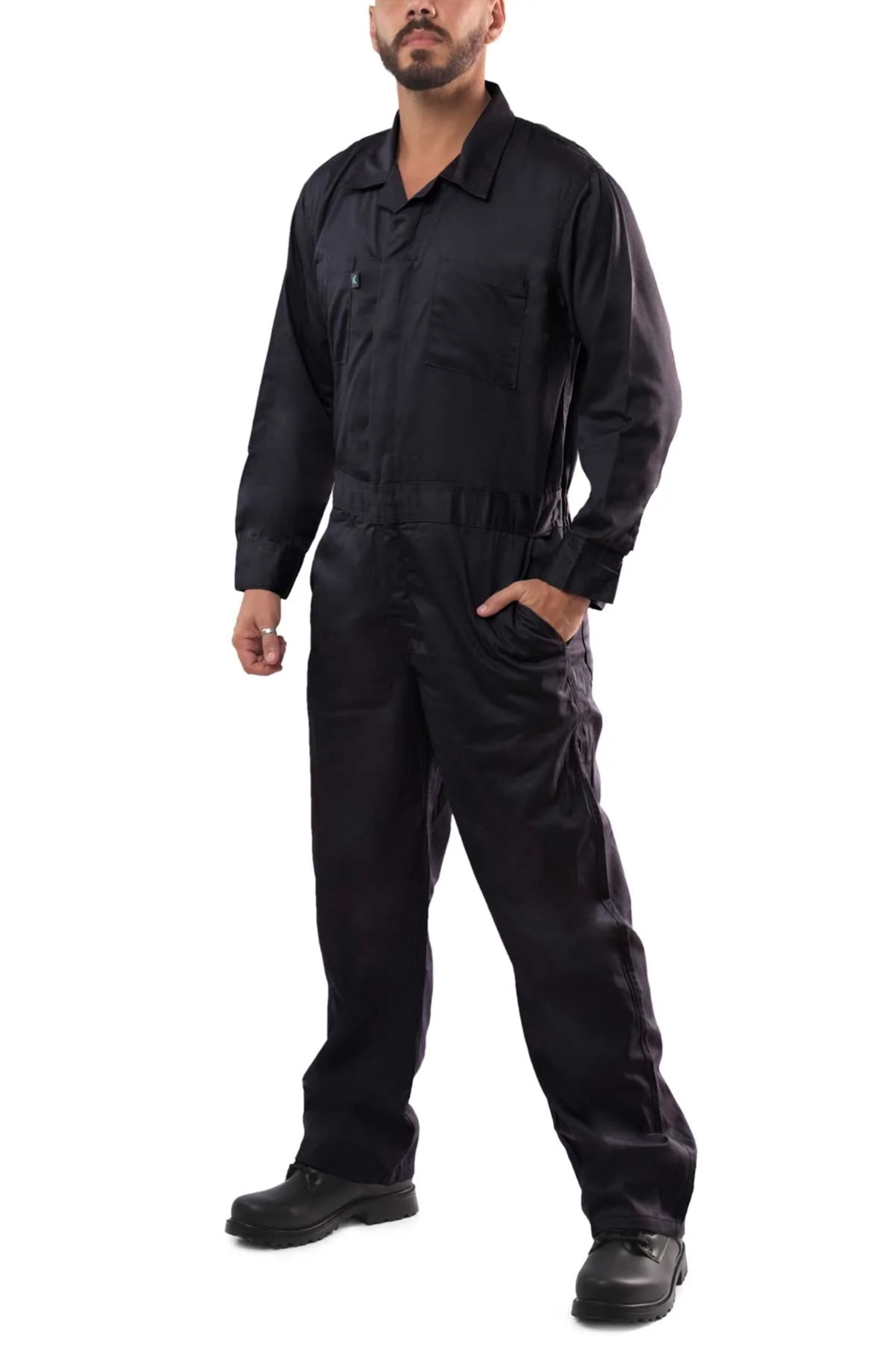 Kolossus Pro-Utility Cotton Blend Long Sleeve Coverall with Zippered Frontal Pockets 