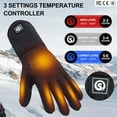 thumbnail image 4 of Snow Deer Heated Gloves, Battery Electric Heated Glove Liners for Men Women Ultra-Thin Hand Warmers Rechargeable Touchscreen Winter Gloves for Hiking Ski Riding Cycling, Black, 4 of 8