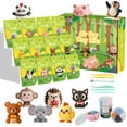 thumbnail image 1 of Kit de arcilla para modelar Nicella, 12 animales, para niños, 1 of 7