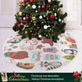 thumbnail image 6 of FMSHPON Christmas Set Xmas Christmas Tree Skirt Stand Mat for Holiday Party Decoration Indoor Outdoor 48 inches, 6 of 6