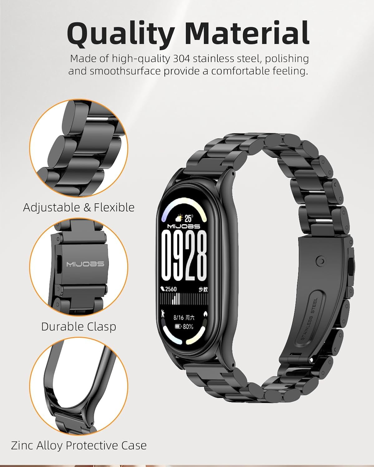 CRKMGS-Strap for Xiaomi Mi Band 10/9 Breathable Replacement Strap for Mi Fit Band 9 SmartWatch Straps Wristband Bracelet for Women Men