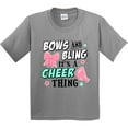 thumbnail image 3 of Inktastic Bows and Bling Its a Cheerleading Thing Youth T-Shirt, 3 of 5