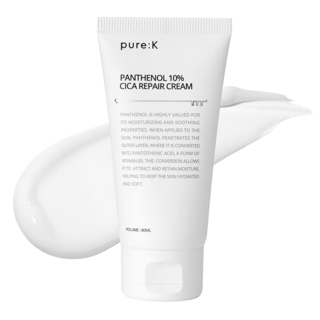 Hidratante Purek: Crema reparadora de pantenol con 10% de cica, 80 ml