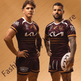 thumbnail image 2 of Camiseta de rugby de Brisbane, ropa para jugadores, hombres, niños, camiseta de entrenamiento, equipo, camiseta para mujeres, camiseta para adolescentes, niños, local, Broncos 2025, novedad, 2 of 5