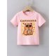 thumbnail image 1 of Camiseta con estampado de capibara y té con leche para niña. Mezcla de algodón suave y elástica. Camiseta informal de manga corta con cuello redondo para disfrutar del verano. Camiseta de capibara., 1 of 5
