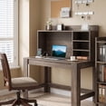 thumbnail image 2 of 42.5" Computer Desk with Hutch & Power Outlets, Study Desk Writing Desk for Home Office,Oak, 2 of 9