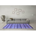 thumbnail image 3 of Ahgly Company Indoor Rectangle Solid Blue Modern Area Rugs, 3' x 5', 3 of 4