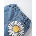 thumbnail image 6 of Toddler Girl Clothes Yellow Sleeveless Ruffle T-Shirt Tops Summer Outfits Daisy Printed Ripped Denim Shorts Sets 18-24 Months Girls Clothes, 6 of 6