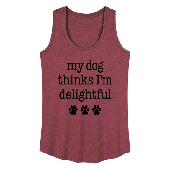 Instant Message - Dog Thinks I'm Delightful - Women's Racerback Tank Top