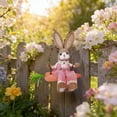 thumbnail image 4 of CuiLiyq Easter Decorations, Spring Hanging Easter Bunny Figurine on Carrot Swing, Cute Farmhouse Decorative Woven Straw Rabbit Statue for Home Indoor Outdoor Craft Adornment Decor (E), 4 of 7