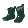 thumbnail image 2 of GYMEPIC Toddler Boys' PVC Rain Boots Lightweight Waterproof Solid Color Rain Boots for Kids Dark Green Toddler 6, 2 of 5