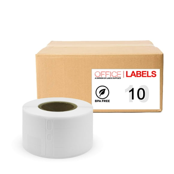 10 Rolls of 30327 Compatible Labels for DYMO 9/16" x 3-7/16" (14mm x 87mm)