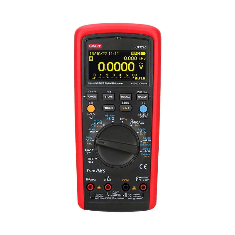 UNI-T UT171C OLED Industrial Process Digital Multimeter True RMS 60,000 Counts Auto/Manual Range 60MΩ Temperature Non-Contact Voltage Detection