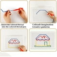 thumbnail image 3 of Thread Board for Kids, Sensory Thread Board, Threading Board for Kids, Stitch Board for Kids Thread, DIY Children's String Weaving Drawing Board,String Art Kit with Colored Ropes (1), 3 of 8