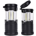 thumbnail image 4 of Lámpara de camping portátil 2 en 1 con LED de alta intensidad, lámpara de emergencia retráctil portátil para exteriores con ventilador, viene sin pilas secas, color negro esmerilado, 1 unidad, 4 of 5
